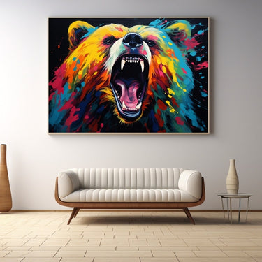 Colorful Grizzly Bear Painting
